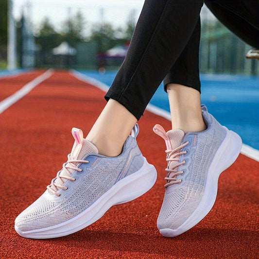 Women's Ombre Lace-up Mesh Sneakers Lightweight Athletic Shoes