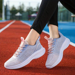 Women's Ombre Lace-up Mesh Sneakers Lightweight Athletic Shoes