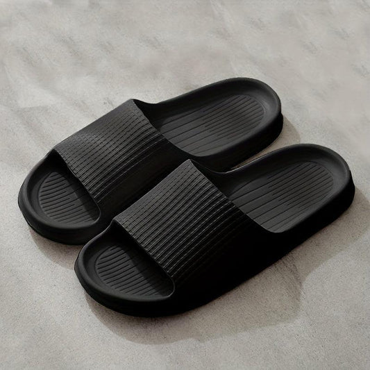 Men's Non Slip Slides Open Toe Slippers for Indoor Outdoor Beach Shower