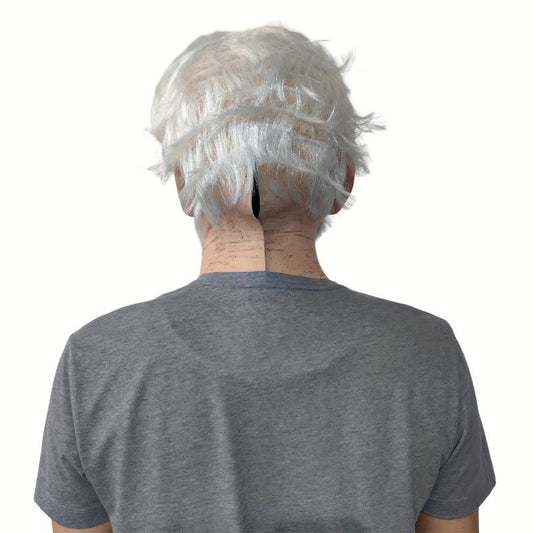 Old Man Hair Mask Latex Head Cover Funny Halloween Cosplay Props
