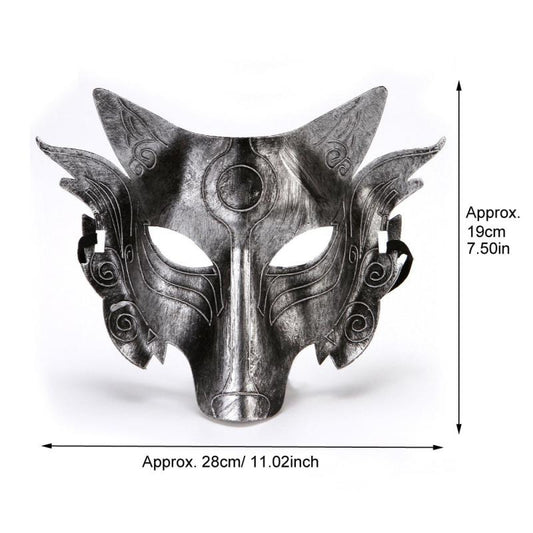 Wolf Mask Halloween Half Face Werewolf Mask Animal Masquerade Mask