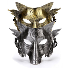 Wolf Mask Halloween Half Face Werewolf Mask Animal Masquerade Mask