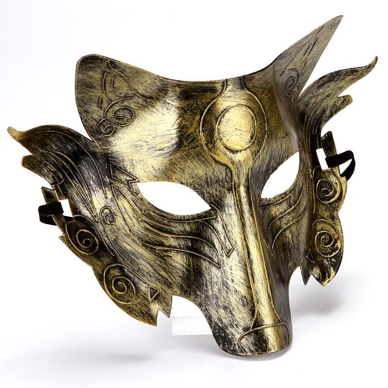 Wolf Mask Halloween Half Face Werewolf Mask Animal Masquerade Mask