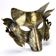 Wolf Mask Halloween Half Face Werewolf Mask Animal Masquerade Mask