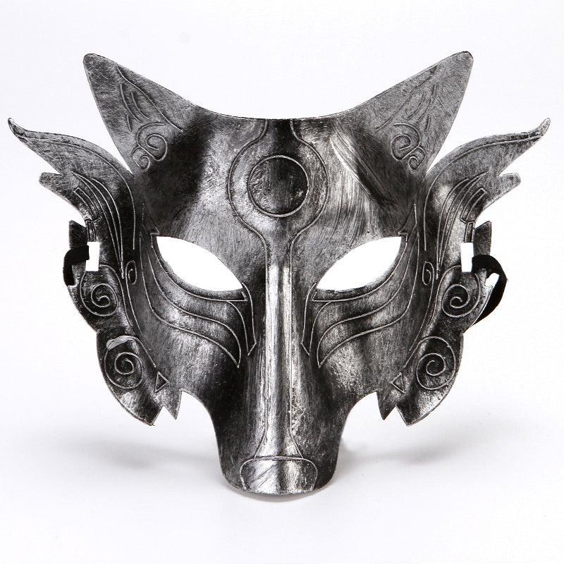 Wolf Mask Halloween Half Face Werewolf Mask Animal Masquerade Mask