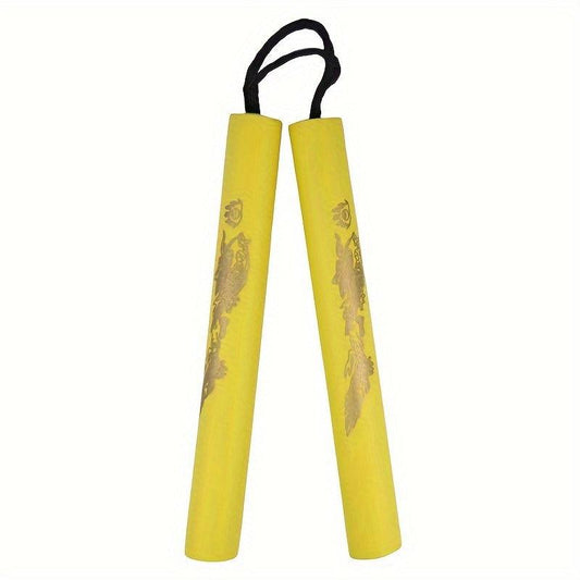 Multicolor Dragon Print Nunchaku Foam Toy Self Defense Training Martial Arts