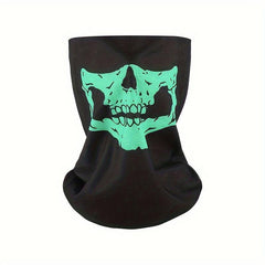 Men's Seamless Magic Bandana Cycling Mask Halloween Skull Head Scarf