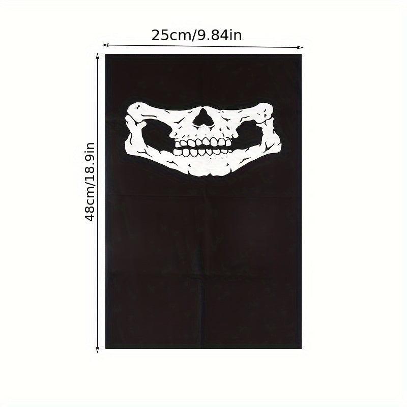 Men's Seamless Magic Bandana Cycling Mask Halloween Skull Head Scarf