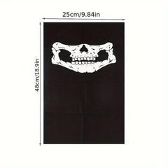 Men's Seamless Magic Bandana Cycling Mask Halloween Skull Head Scarf