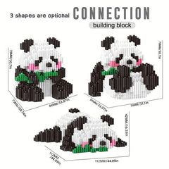 Panda Building Blocks Set Educational Toy Animal Gift For Kids