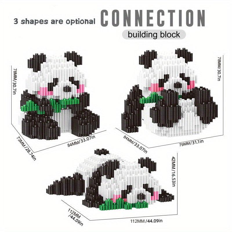 Panda Building Blocks Set Educational Toy Animal Gift For Kids