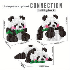 Panda Building Blocks Set Educational Toy Animal Gift For Kids