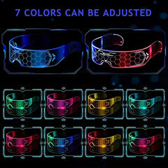 Light Up Glasses LCD Luminous Glasses Party Sci Fi Glowing Glasses