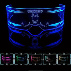 Light Up Glasses LCD Luminous Glasses Party Sci Fi Glowing Glasses