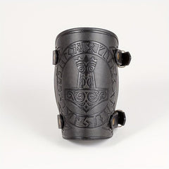 Viking Thor's Hammer Leather Wristband Medieval Retro COS Accessory Belt