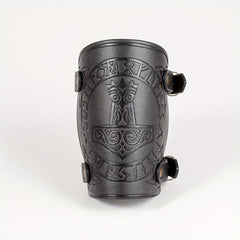 Viking Thor's Hammer Leather Wristband Medieval Retro COS Accessory Belt