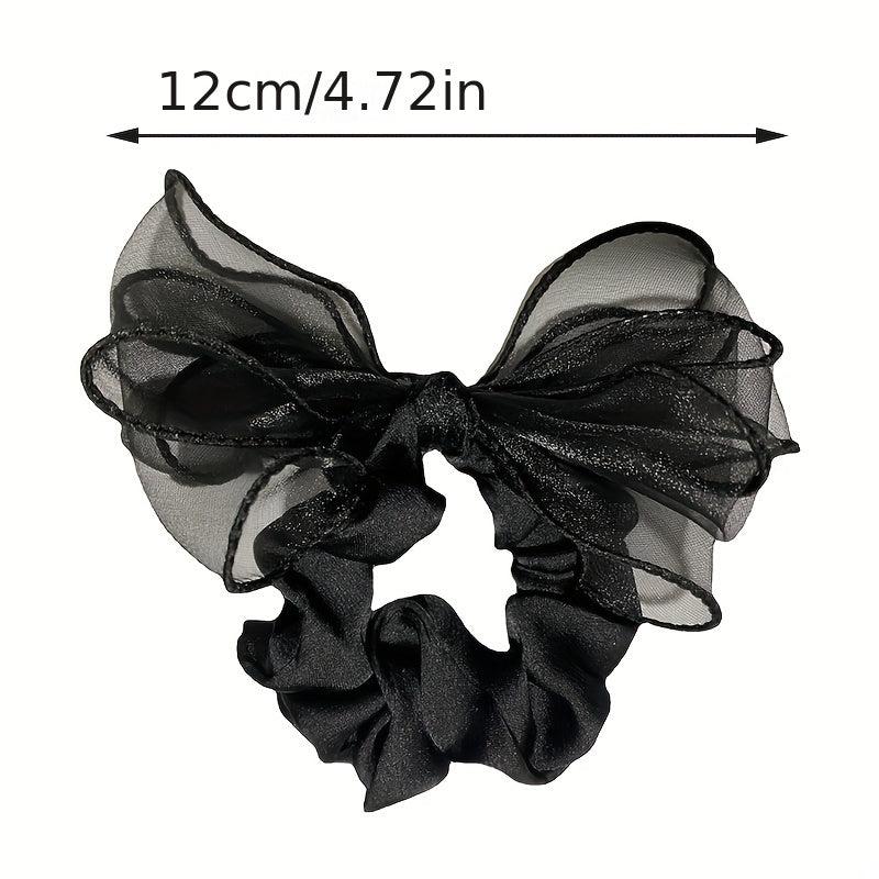 Organza Rhinestone Hair Ring Elastic Head Rope Hair Accessories