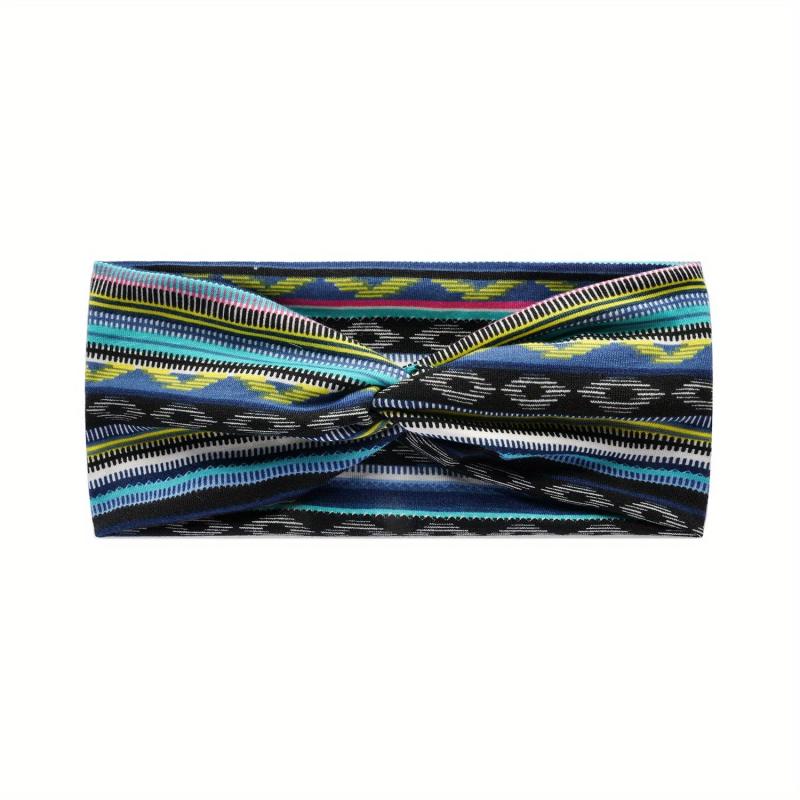 Colorful Striped Yoga Sports Headband Women's Hair Accessories