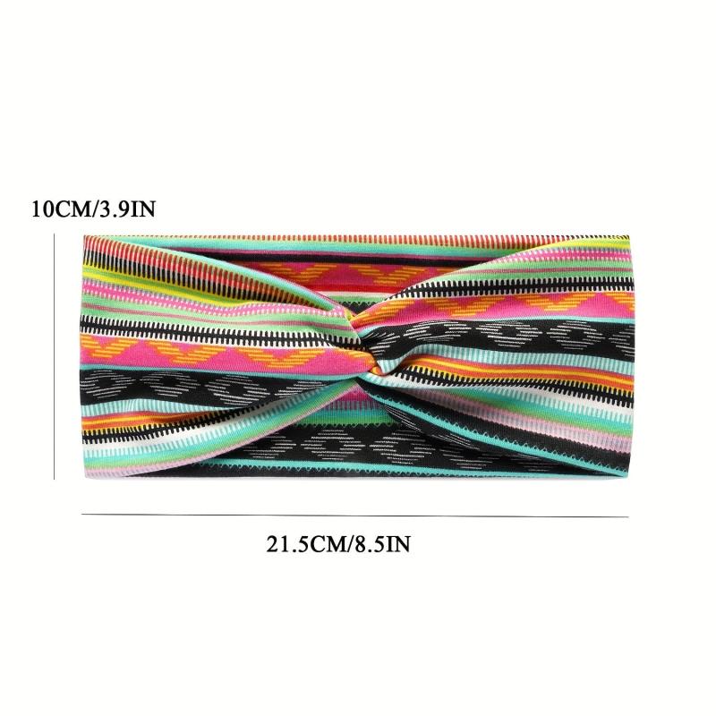 Colorful Striped Yoga Sports Headband Women's Hair Accessories