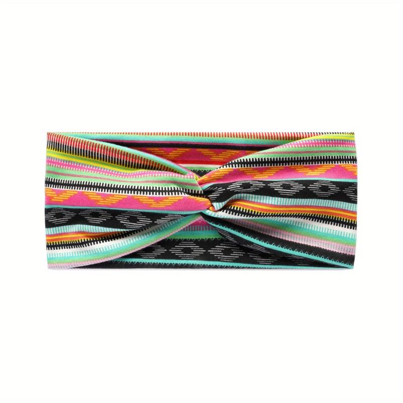 Colorful Striped Yoga Sports Headband Women's Hair Accessories