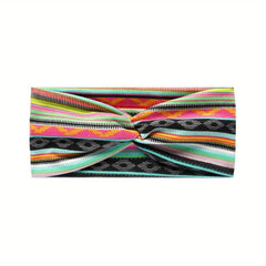 Colorful Striped Yoga Sports Headband Women's Hair Accessories