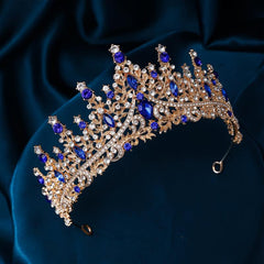 Golden Rhinestone Crown Party Queen Hair Decoration Crystal Tiara