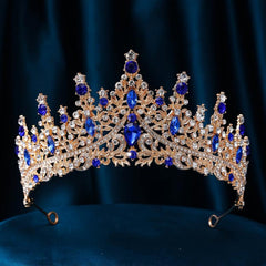 Golden Rhinestone Crown Party Queen Hair Decoration Crystal Tiara