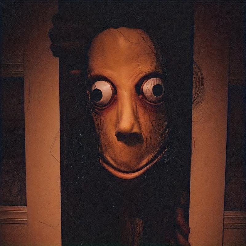 Men's Devil Mask with Long Hair Scary Costume Halloween Cosplay Party Prop