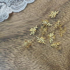Adjustable Hair Loops With Golden Leaf Ear Clips Hair Accessories