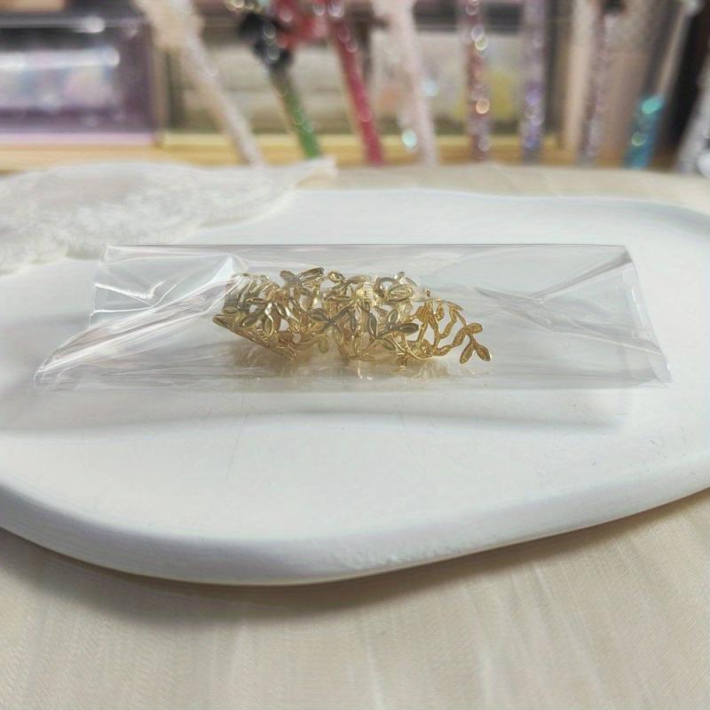 Adjustable Hair Loops With Golden Leaf Ear Clips Hair Accessories
