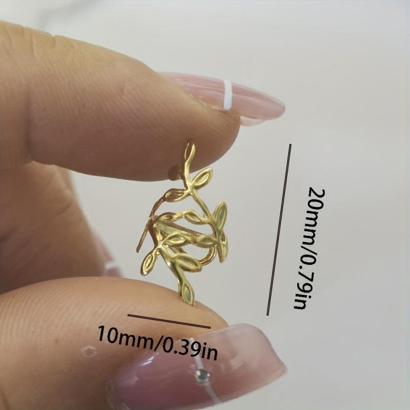 Adjustable Hair Loops With Golden Leaf Ear Clips Hair Accessories