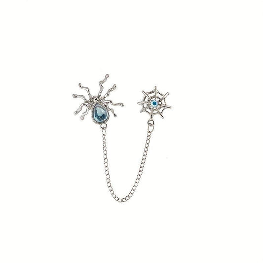 Dark Series Spider Halloween Earbone Clip Moonlight Stone Water Drop Shape
