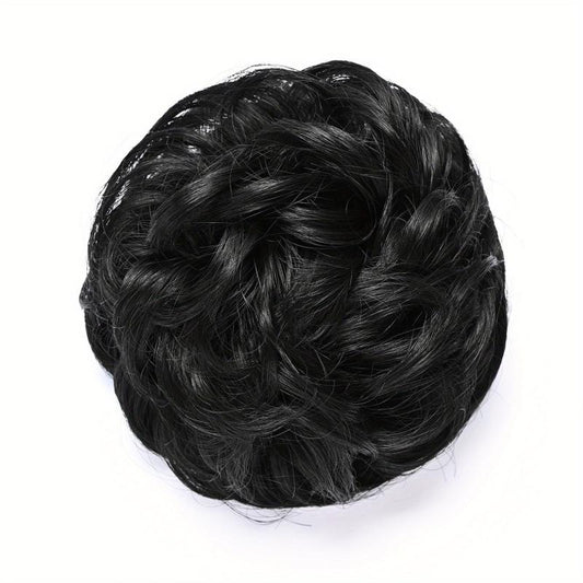 Clip on Bun Extension Wig for Daily Party Performance Cosplay