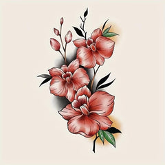 Flowers Tattoo Sticker Waterproof Arm Body Stickers