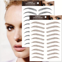 6D Eyebrow Tattoos Stickers Water Transfers Hair Like Waterproof