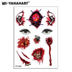 Halloween Funny Mouth Stickers Makeup Costume Mouth Face Sticker