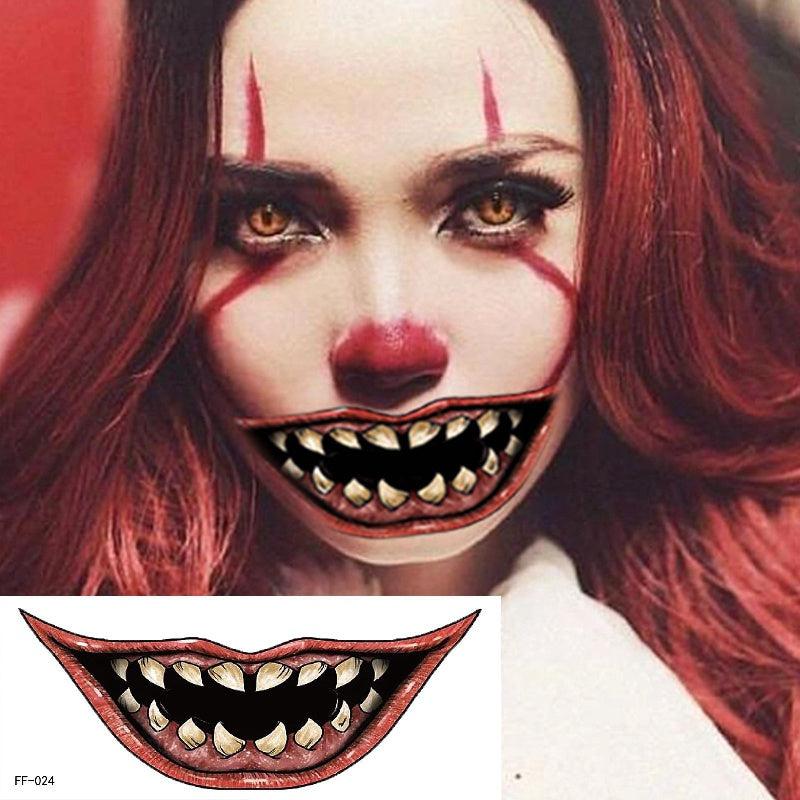 Halloween Funny Mouth Stickers Makeup Costume Mouth Face Sticker