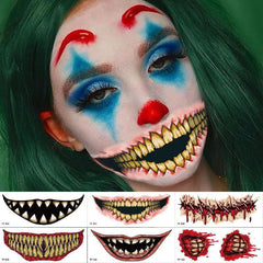 Halloween Funny Mouth Stickers Makeup Costume Mouth Face Sticker