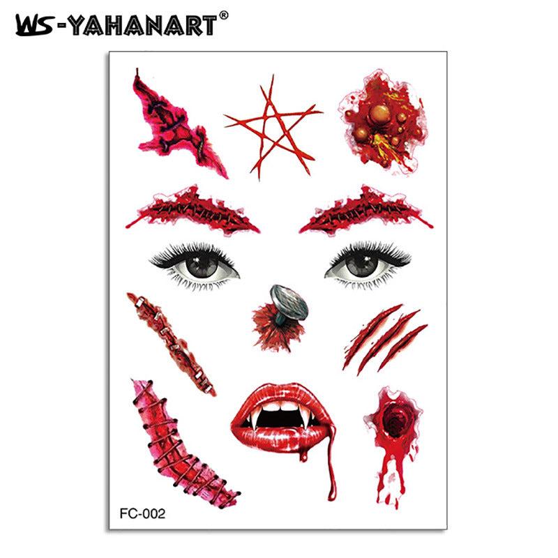 Halloween Funny Mouth Stickers Makeup Costume Mouth Face Sticker