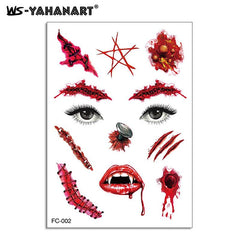 Halloween Funny Mouth Stickers Makeup Costume Mouth Face Sticker