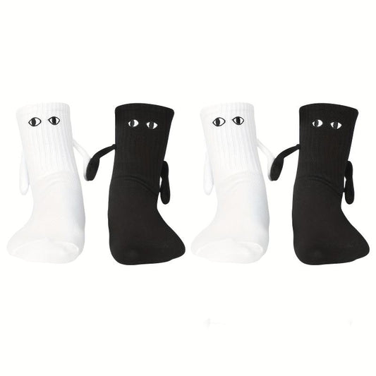 Creative Magnetic Holding Hands Socks Couple Suit