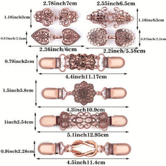 Vintage Shawl Sweater Clips Women Girl Collar Clips Formal Dress Shirt Brooch