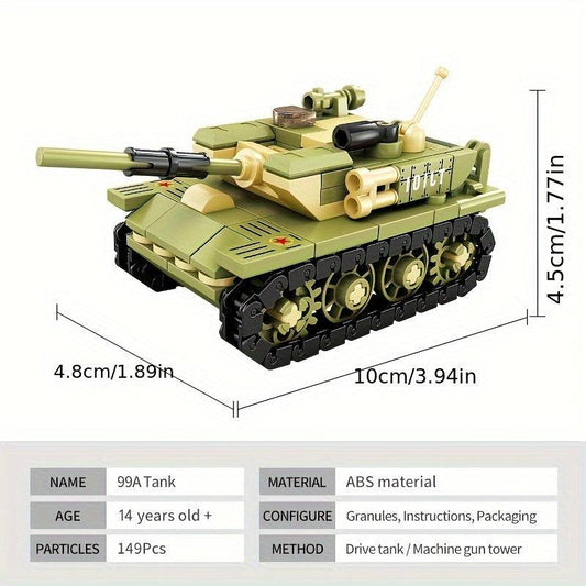 Tank Building Blocks Toys Kids Toy Car Engineering Car Gift