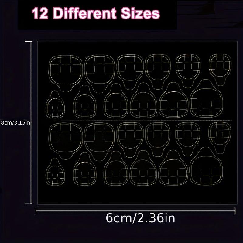 50 Sheets Nail Glue Stickers For Press On Nails Waterproof Double Sided