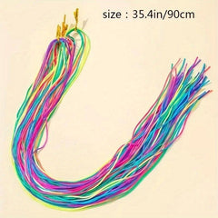 10pcs Gradient Rainbow Hair Ropes for Women Girls