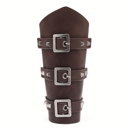 1pc Men's Viking Arm Leather Wristband Punk Medieval Arm Guards