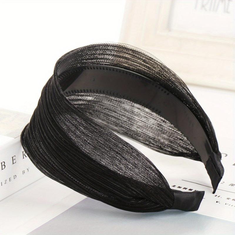 Wide Lace Headband Hair Accessories Butterflies Pattern