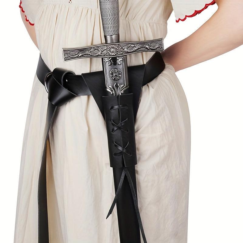 Medieval Leather Sword Belt Viking Combat Knight PU Leather Cover