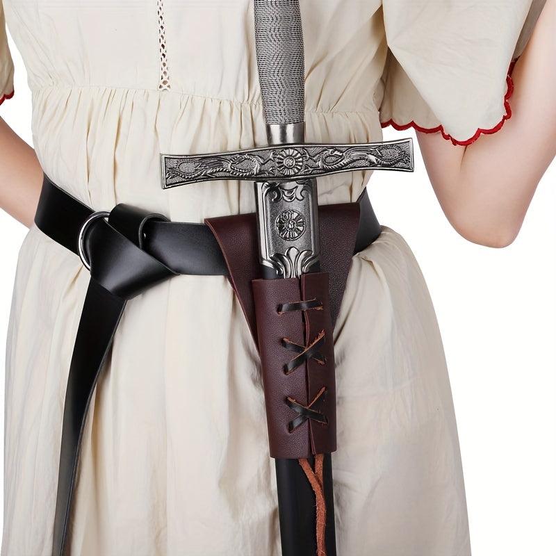 Medieval Leather Sword Belt Viking Combat Knight PU Leather Cover
