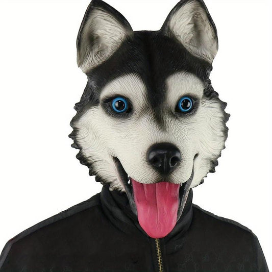 Husky Head Cover Animal Mask for Holiday Party Costumes